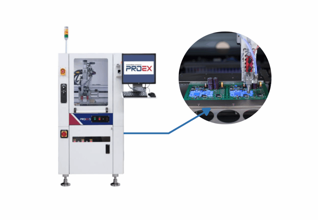 Máquina de recubrimiento y dispensado PROEX para automatización industrial de precisión